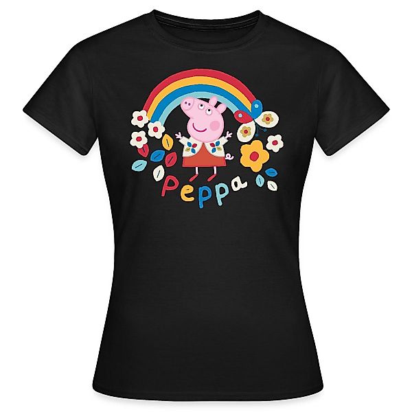 Spreadshirt T-Shirt Peppa Wutz Regenbogen Rainbow günstig online kaufen