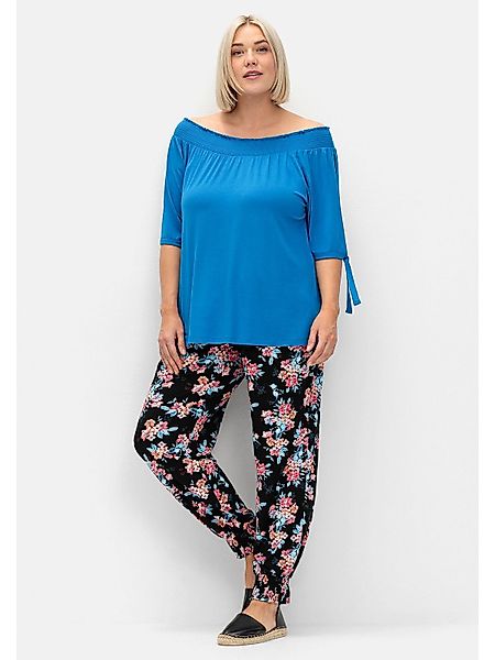 Sheego Schlupfhose Große Größen mit Blumendruck günstig online kaufen