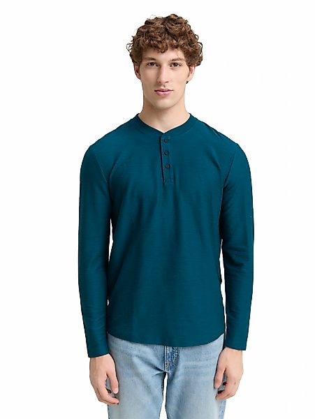 TOM TAILOR Denim Langarmshirt mit Knopfleiste günstig online kaufen