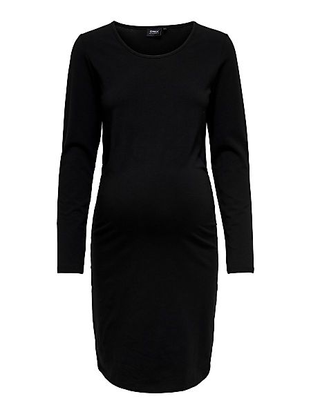 ONLY Mama Einfarbig Kleid Damen Schwarz günstig online kaufen