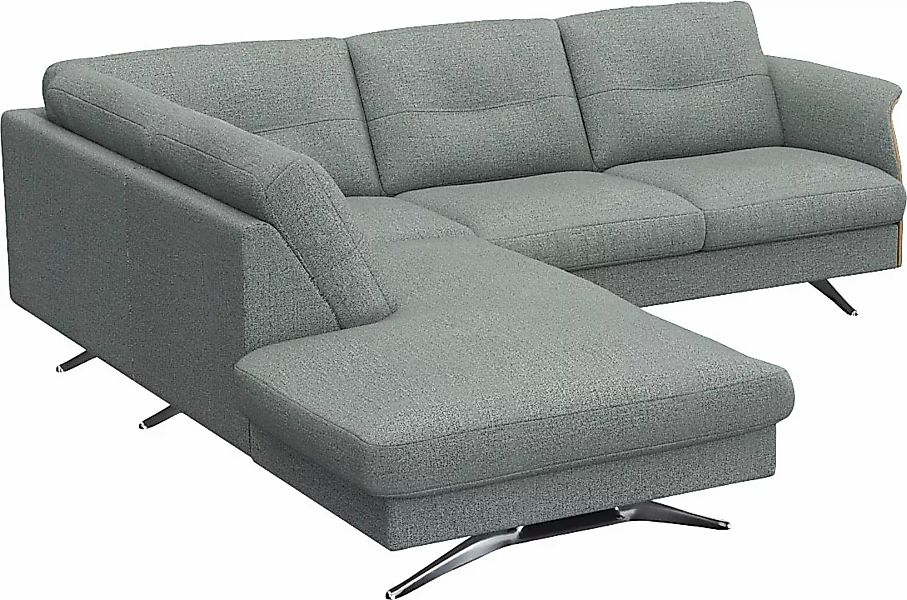 FLEXLUX Ecksofa "Glow, super bequem durch hochwertigem Sitzaufbau mit Feder günstig online kaufen