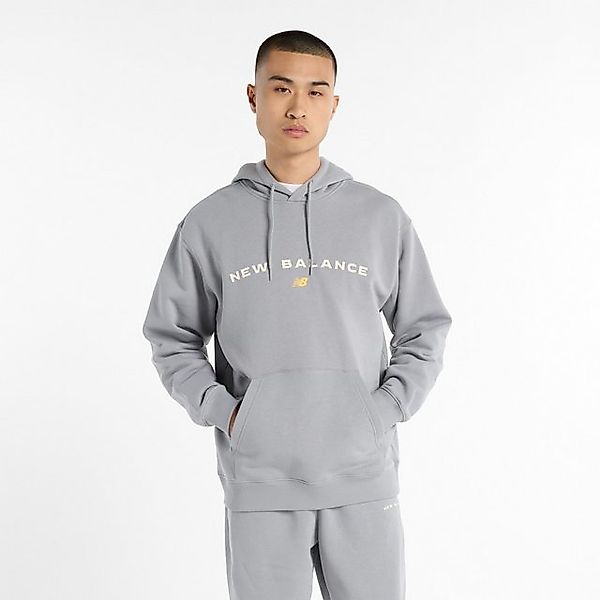 New Balance Sweatshirt NEW BALANCE Reimagined Fleece Graphic Hood Grau günstig online kaufen