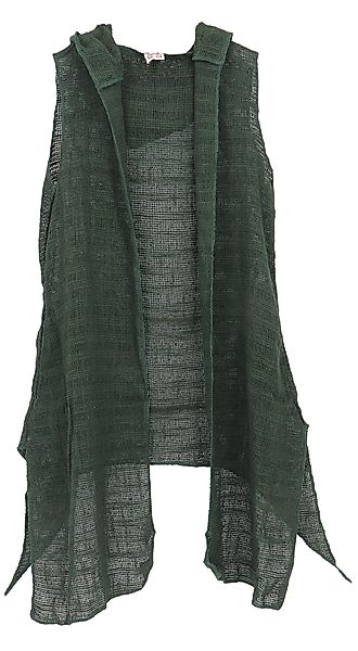 Guru-Shop Langjacke Offener Cardigan mit Kapuze, günstig online kaufen