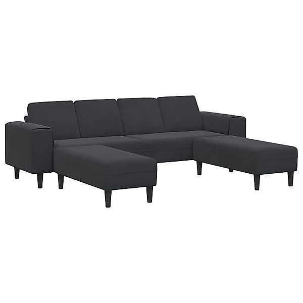 vidaXL Sofa Sofa Set Schwarz Samt, günstig online kaufen