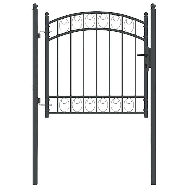 vidaXL Zauntor mit Schloss Grau 100 x 100 cm Pulverbeschichteter Stahl 4200 günstig online kaufen