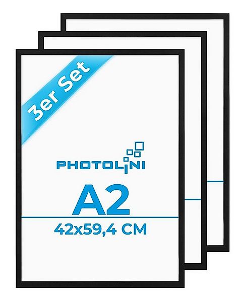 PHOTOLINI Bilderrahmen 3er Set, stabiles MDF-Holz, mit Acrylglas, extra Zub günstig online kaufen