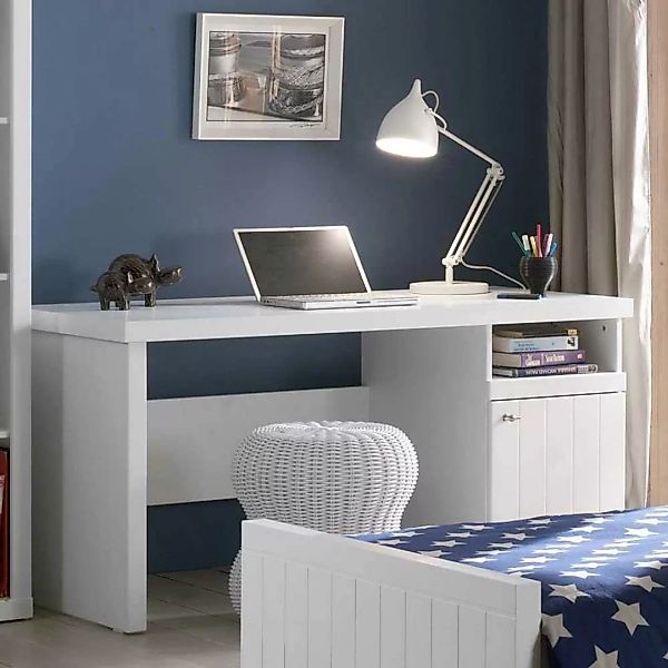Schreibtisch mit Fach und Tür 150 cm breit günstig online kaufen