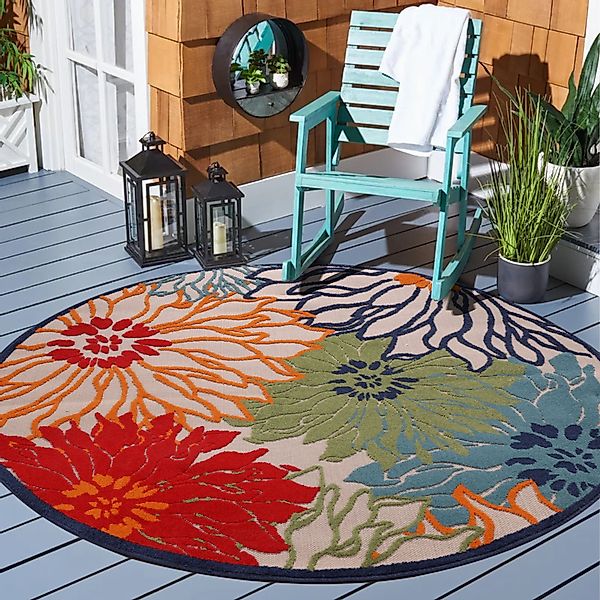 Sanat Teppich Floral 2 Outdoor, rund, günstig online kaufen