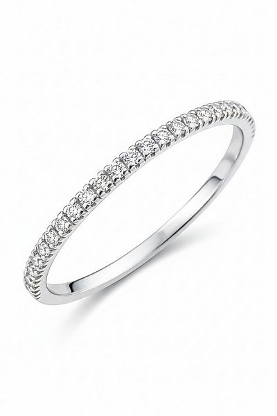 Diademita Fingerring Silberner Linienring mit Zirkonia (Set) günstig online kaufen