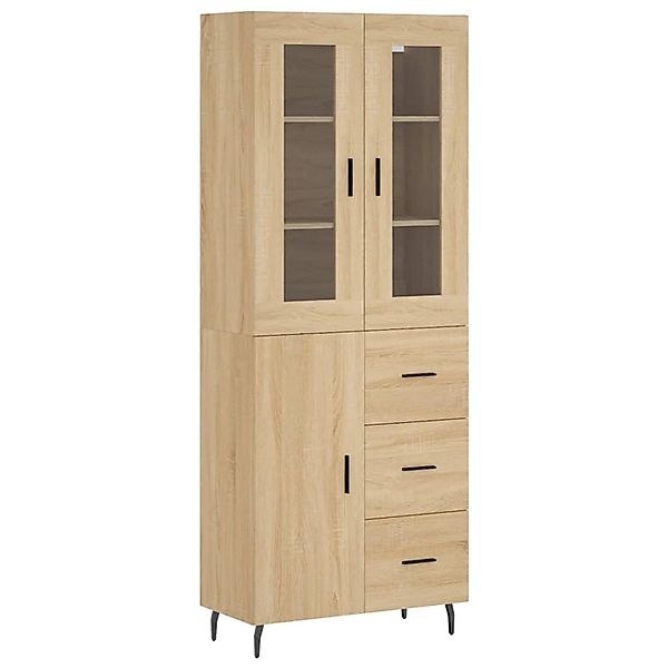 vidaXL Highboard Sonoma-Eiche 69,5x34x180 cm Holzwerkstoff 3198484 günstig online kaufen