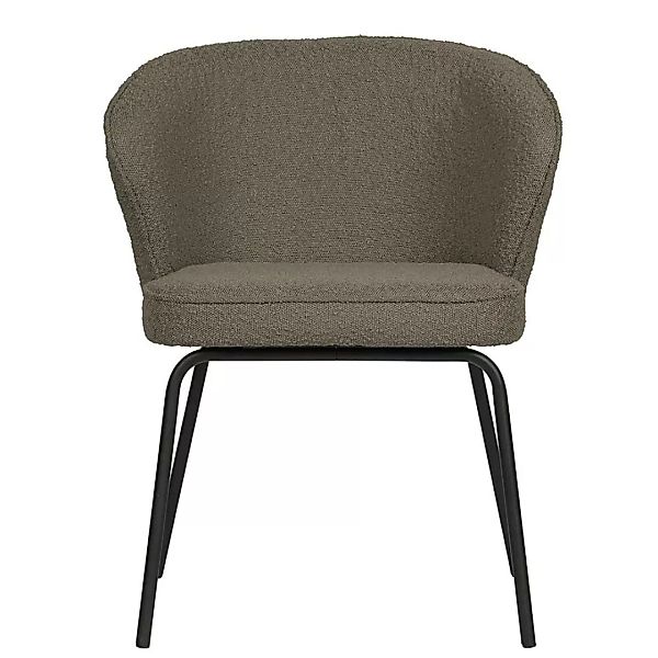 Esstisch Stühle in Hellbraun Boucle Stoff modern (2er Set) günstig online kaufen