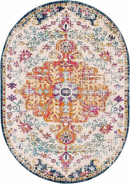 Livabliss Teppich "MUNICH" oval 11 mm Höhe Vintage Orientteppich, Tradition günstig online kaufen