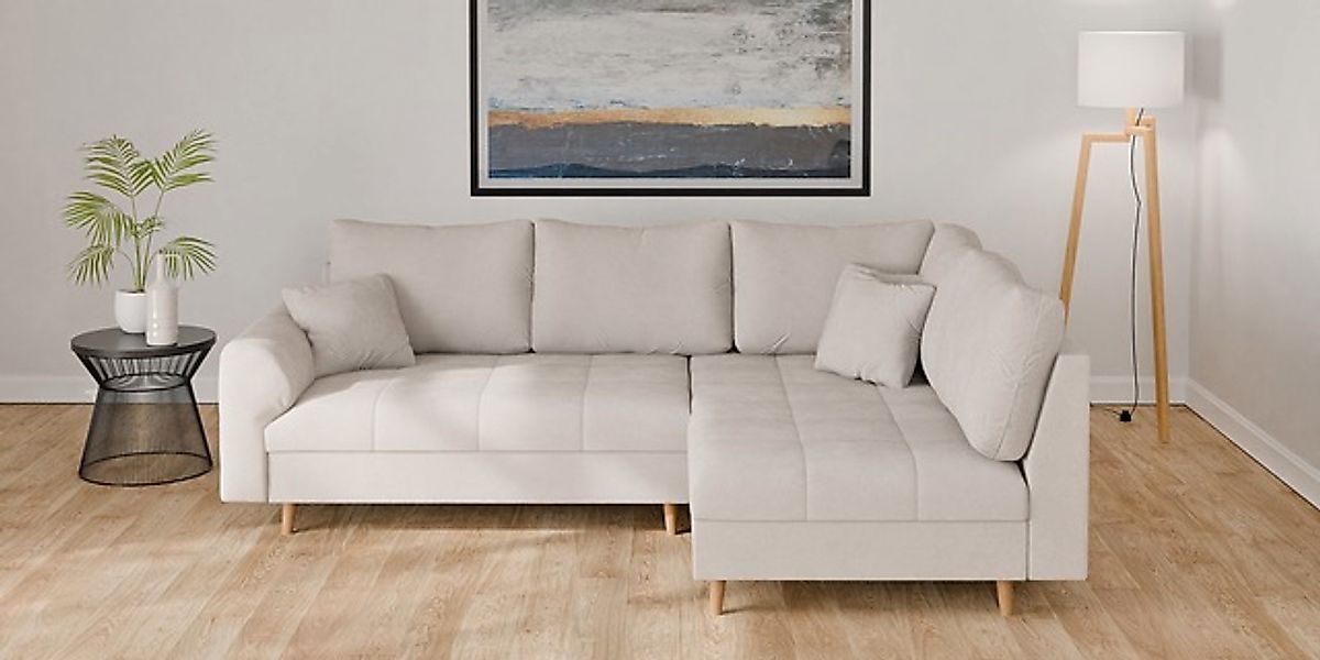 Home affaire Ecksofa »CHARRE L-Form mit Ottomane, Maße B/T/H: 231/161/81 cm günstig online kaufen
