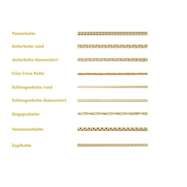 HOPLO Goldkette Goldkette Schlangenkette rund 333 günstig online kaufen