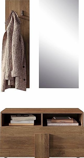 INOSIGN Garderoben-Set "Jupiter" 3 Stk. tlg. Garderobenbank, Spiegel, Panee günstig online kaufen