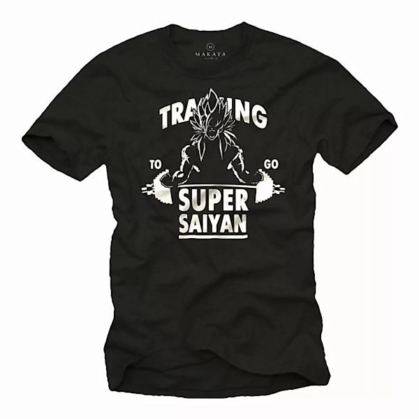 MAKAYA Print-Shirt Männer Training GYM T-Shirt Bodybuilding Top Herren Spor günstig online kaufen