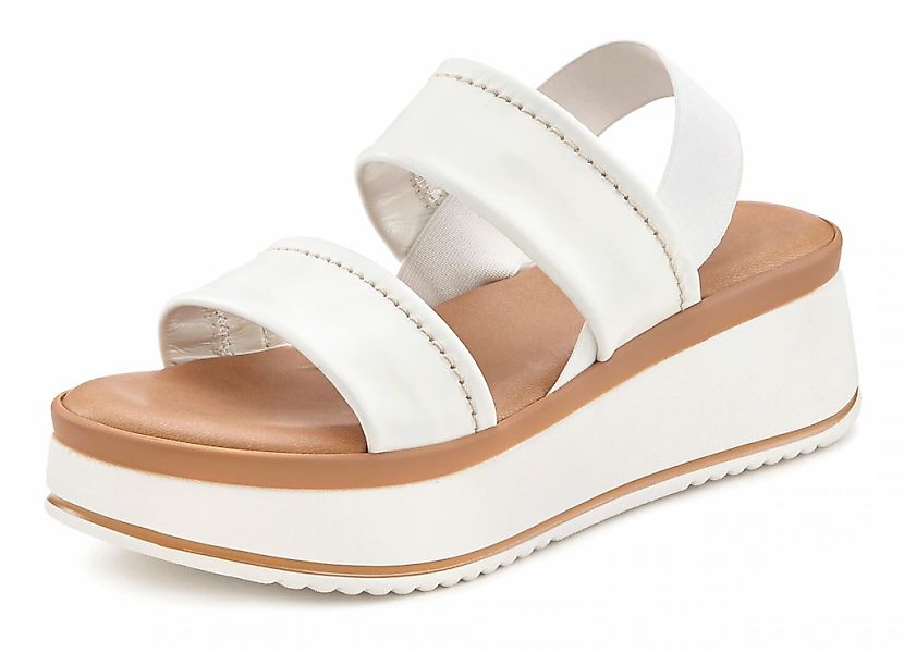 LASCANA Plateausandaletten "Sommerschuh, Sandale, Sandalette, offener Schuh günstig online kaufen