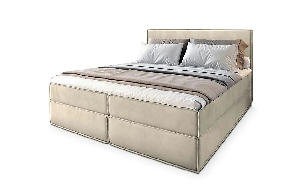 MASSENO Boxbett mit Bettkasten Pellio ¦ creme ¦ Maße (cm): B: 160 H: 98 Bet günstig online kaufen