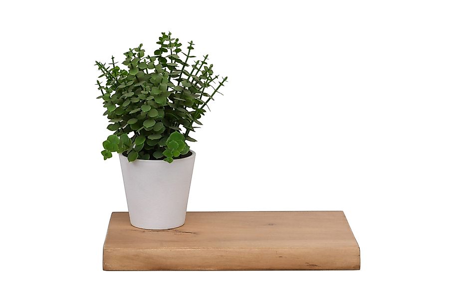 Trelevo® Wandregal Amanda, Akazienholz, Baumkante, Steckboard, günstig online kaufen