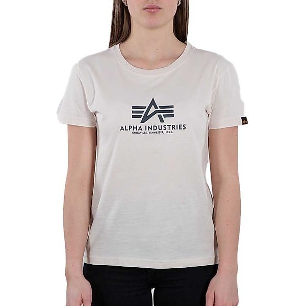 Alpha Industries Basic Kurzärmeliges T-shirt M Jet Stream White günstig online kaufen