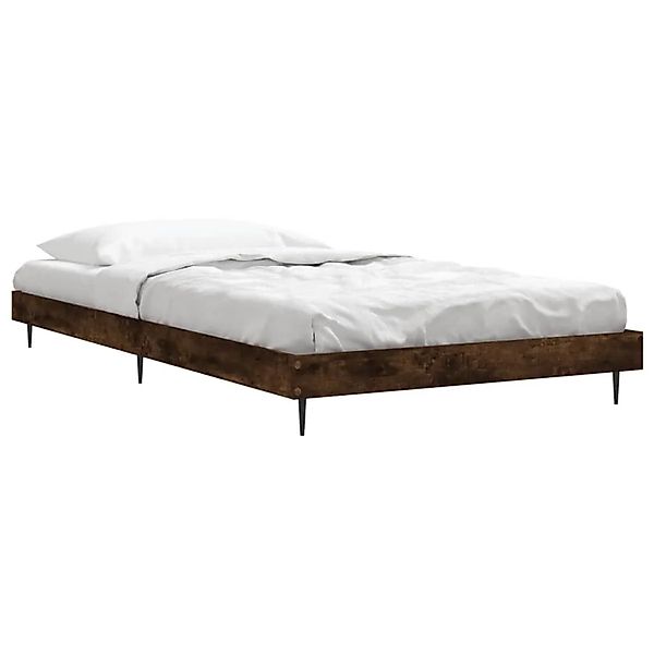 vidaXL Bettgestell Ohne Matratze Räuchereiche 90x200 cm Holzwerkstoff 83227 günstig online kaufen