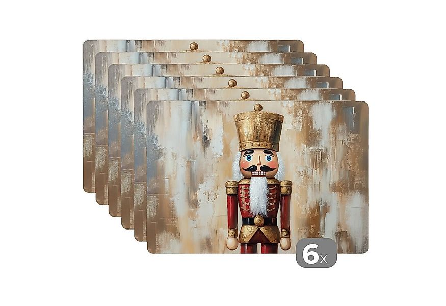 MuchoWow Platzset Weihnachten - Puppe - Abstrakt, (6-St), Platzsets, Tischs günstig online kaufen