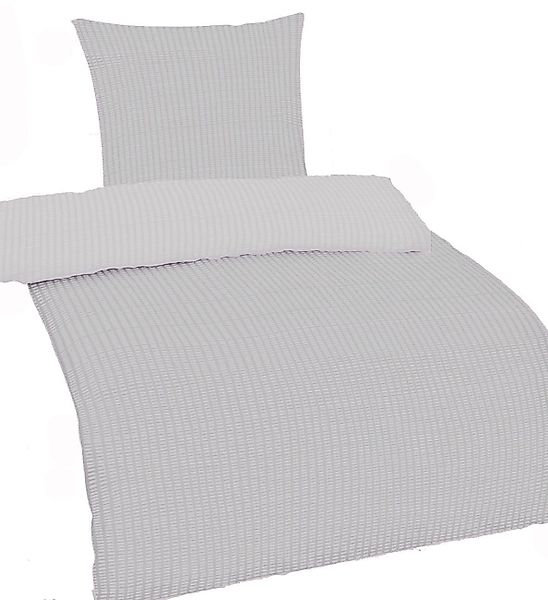 KH-Haushaltshandel Bettwäsche Seersucker Bettwäsche 135x200 +80x80cm, günstig online kaufen