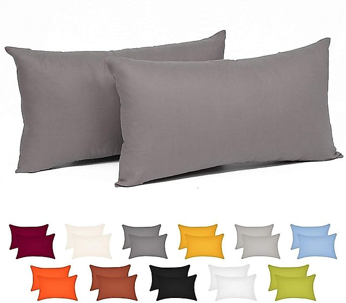 Woltu Kissenbezug, (2 Stück), Kissenhülle 100% Baumwolle mit Reissverschlus günstig online kaufen