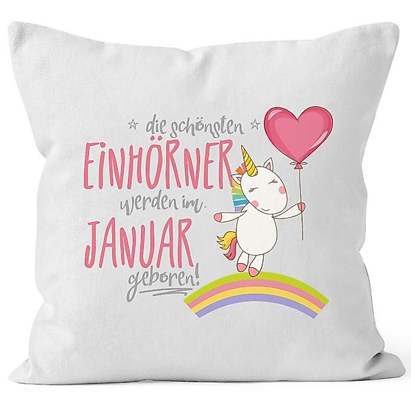 MoonWorks Dekokissen Kissenbezug die schönsten Einhörner günstig online kaufen