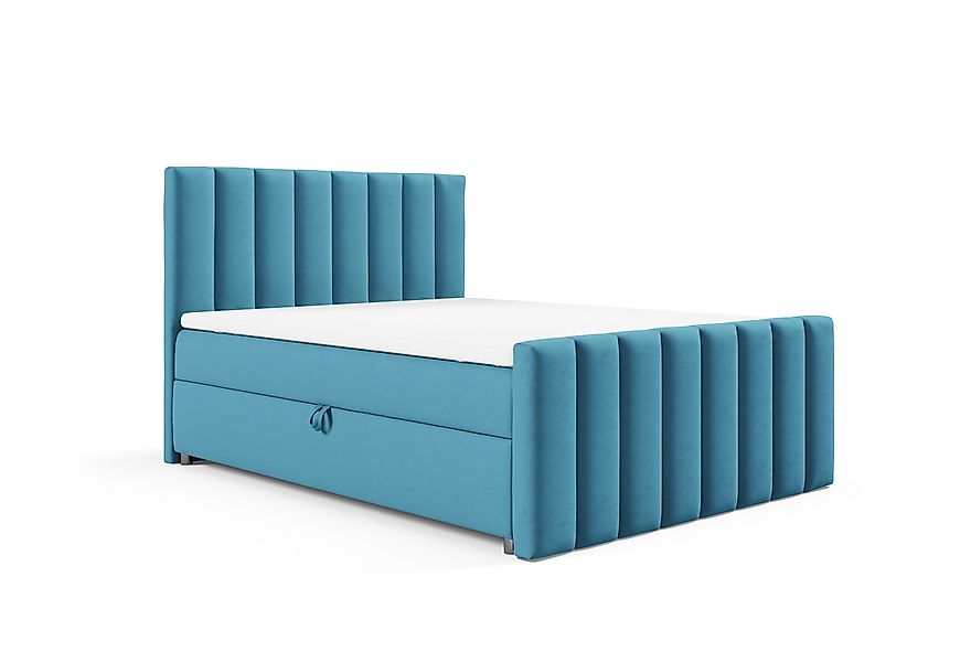 Best for Home Boxspringbett Boxspringbett 200x200 mit 7-Zonen-Bonnellfederk günstig online kaufen