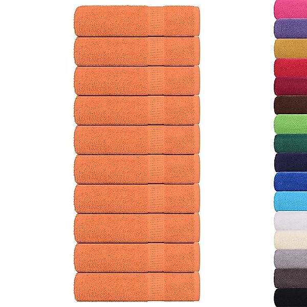 vidaXL Handtuch Handtücher 10 Stk. Orange günstig online kaufen