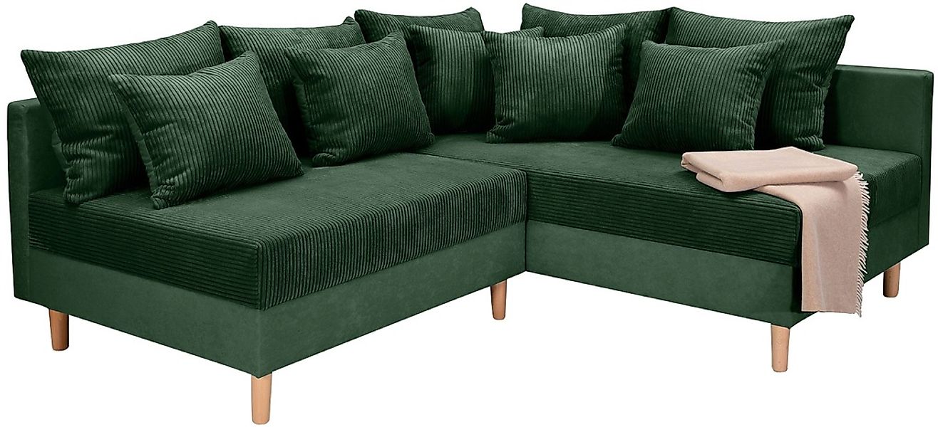 COLLECTION AB Ecksofa »L-Form«, Ecksofa,Ottomane rechte Seite montierbar,Ko günstig online kaufen