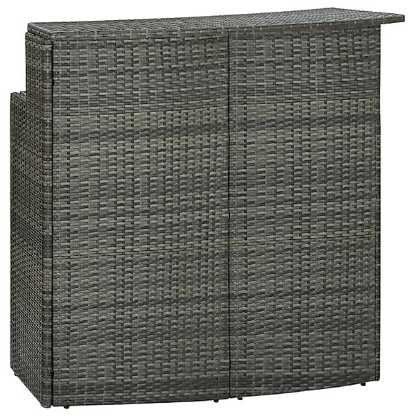 vidaXL Garten-Bartisch Grau 120x55x110 cm Poly Rattan 313469 günstig online kaufen