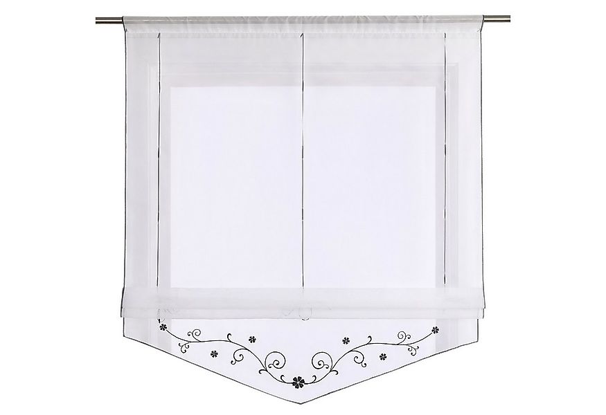 Joyswahl Raffrollo, mit Stangendurchzug, mit Schicker dreieckiger Saum, Voi günstig online kaufen