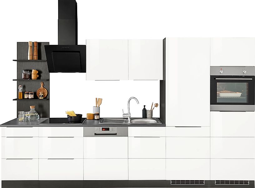 KOCHSTATION Küchenzeile »KS-Brindisi Breite 340 cm«, wahlweise mit E-Geräte günstig online kaufen