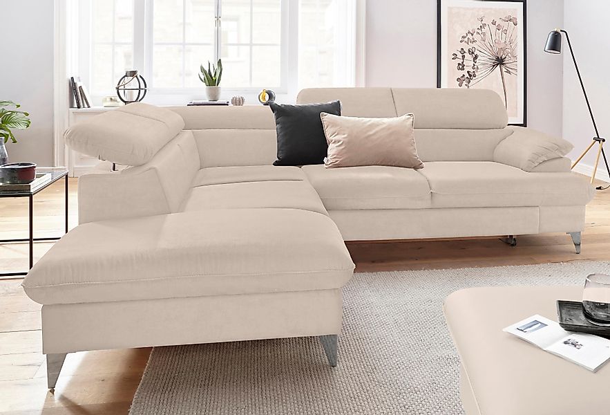 COTTA Ecksofa "Caluso L-Form", mit Kopfteilverstellung, wahlweise mit Bettf günstig online kaufen