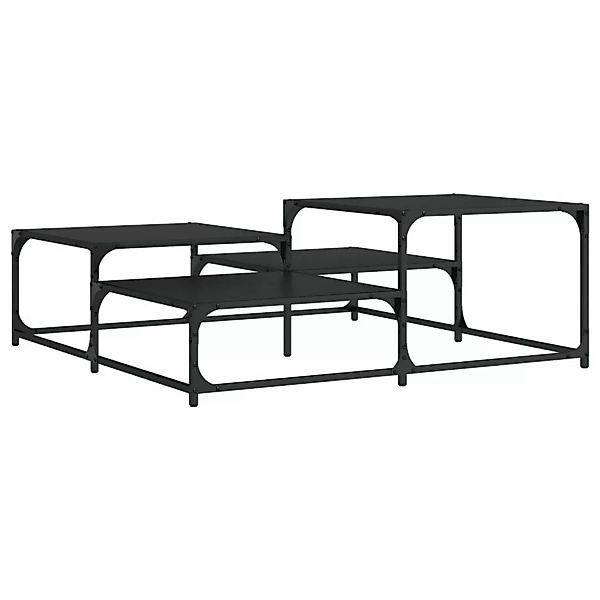 vidaXL Couchtisch Schwarz 107x107x40 cm Holzwerkstoff günstig online kaufen