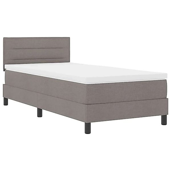 vidaXL Boxspringbett mit Matratze Taupe 100 x 200 cm Stoff 3342111 günstig online kaufen