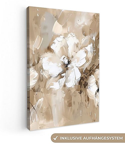 OneMillionCanvasses® Leinwandbild Blumen - Beige - Abstrakt - Modern, Fotod günstig online kaufen
