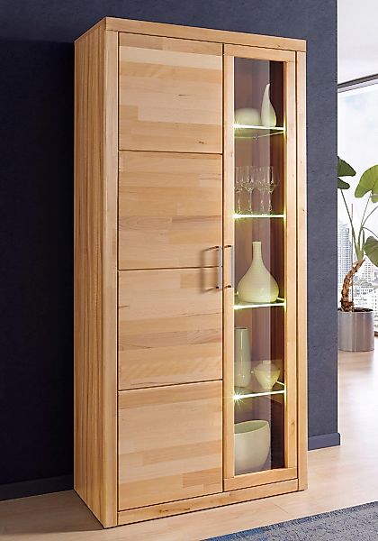 Home affaire Vitrine "Logo,190cm hoch,42 cm tief,Fronten Massivholz,10Fäche günstig online kaufen