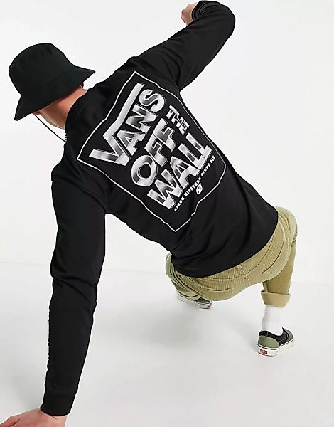 Vans – Polished – Langärmliges Shirt in Schwarz mit Rückenprint günstig online kaufen