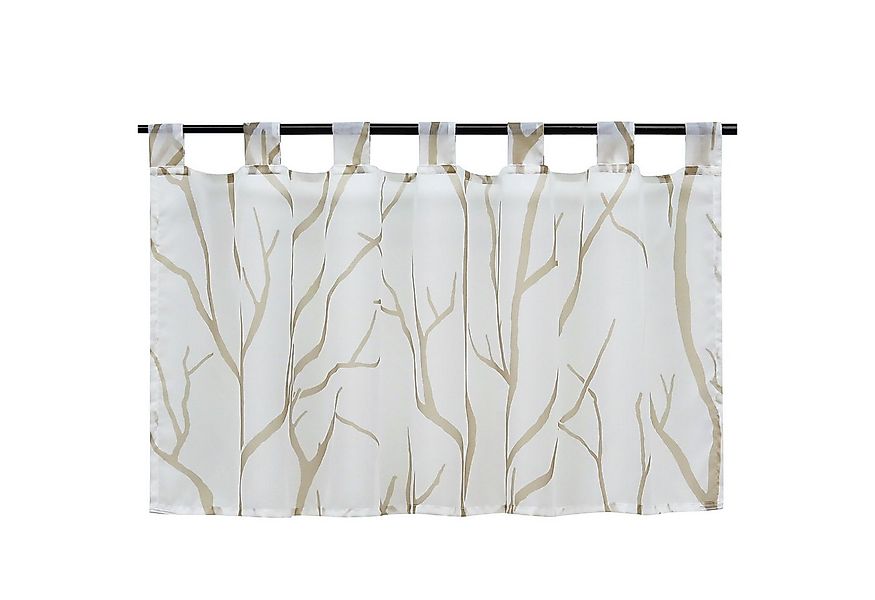 Joyswahl Scheibengardine Tatjane, Schlaufen, Voile mit Äste-Motiv günstig online kaufen