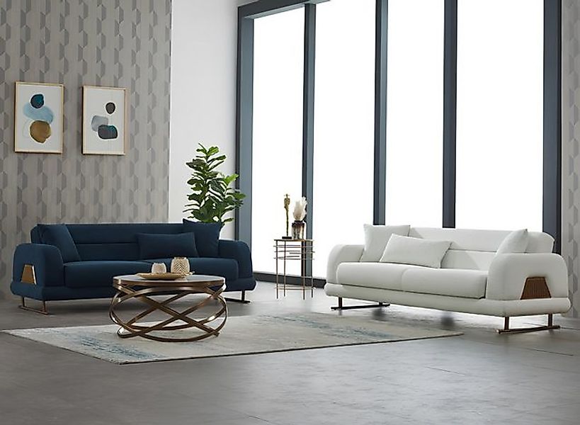 JVmoebel Sofa Komplette Couch Dreisitzer Sofa 3 Sitz Stoffsofa Polstersofa günstig online kaufen