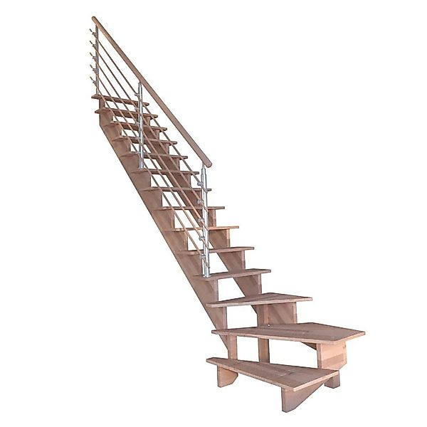 Treppe Lindos Buche Gewendelt L 100 cm Design-Geländer-Holzstäbe FSC® günstig online kaufen