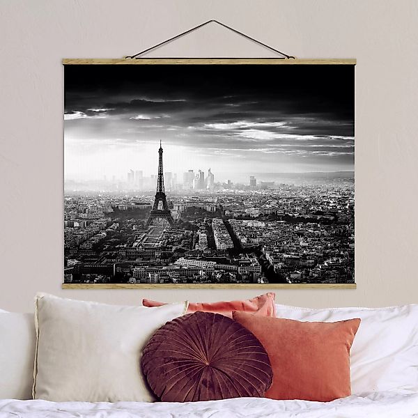 Stoffbild Architektur mit Posterleisten - Querformat Der Eiffelturm von Obe günstig online kaufen