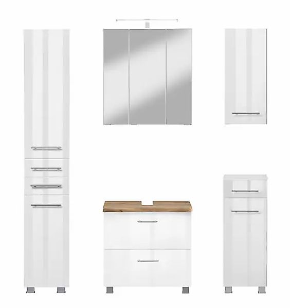 welltime Badmöbel-Set »"Trento", Badezimmer-Set, Hängeschrank, Unterschrank günstig online kaufen