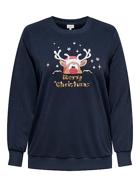 ONLY CARMAKOMA Sweatshirt CARXMAS SNOW LS O-NECK SWEAT SWT Baumwollmischung günstig online kaufen