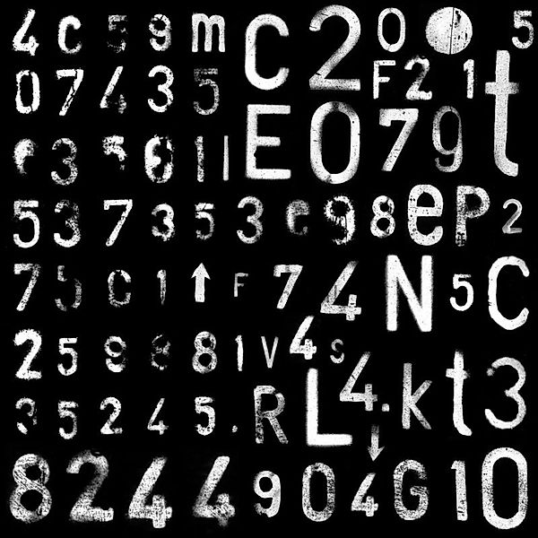 ESTAhome Fototapete Buchstaben und Zahlen Schwarz und Weiß 300 x 279 cm 157 günstig online kaufen