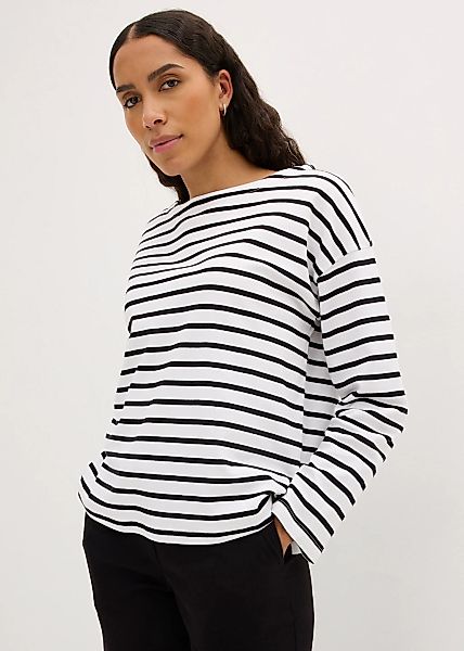 bonprix Langarmshirt Packung, 2, 2 Stk. Oversize Passform, weiter Ausschnit günstig online kaufen