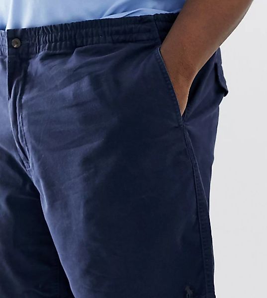 Polo Ralph Lauren – Big & Tall – Prepster – Marineblaue Chino-Shorts mit Po günstig online kaufen